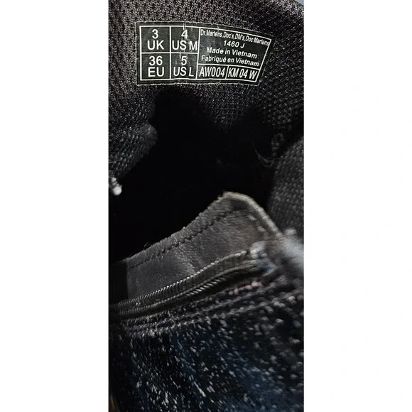 Doc Martens 1460 Cosmic Glitter Black Boots Sparkles Girls Size 5